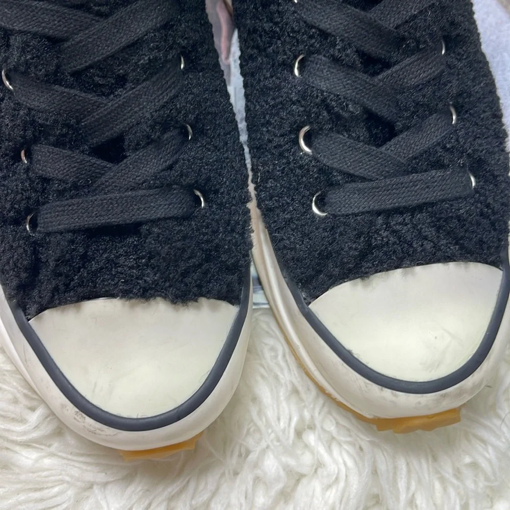 Steve Madden Shaft Faux Fur Platform Sneakers - Picture 6 of 16